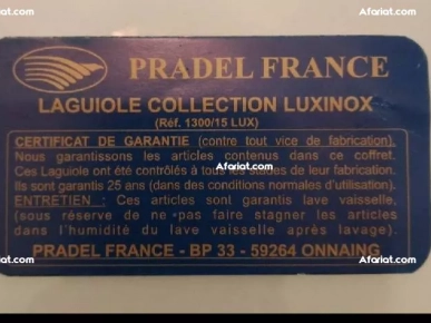Ménagère 24 pièces et son service gateau NEUFS signés: LAGUIOLE