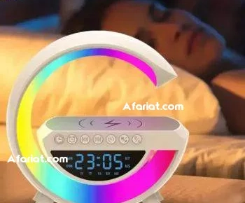 Lampe LED -haut-parleur Bluetooth chargeur sans fil  radio réveil
