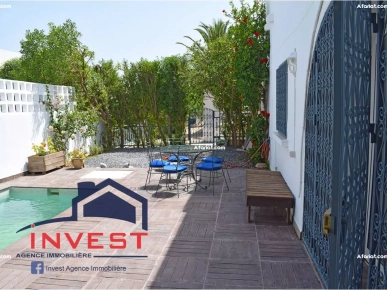 S+1 meublé avec piscine à Gammarth