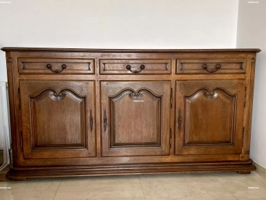 BUFFET BAS 3 PORTES 3 TIROIRS EN BOIS MASSIF