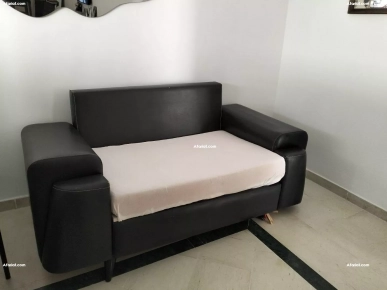 a vendre : Canapé en similicuir noir