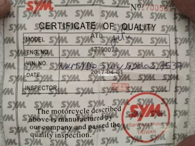 Moto Sym a vendre