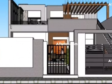 villa encours de construction près de la mer