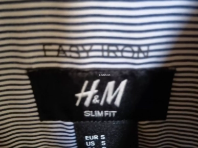 Chemise marque HM rayures bleu