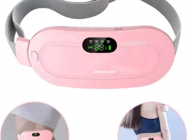 Ceinture de tampon de chaleur et de massage électrique rose
