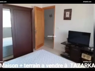Maison et terrain 1000 m2 à vendre Tazarka