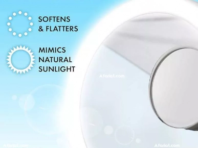 Miroir lumineux LED NuBrilliance Beauty Breeze avec ventilateur