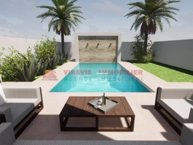 Construction villa avec piscine-zone urbaine à Djerba en Tunisie