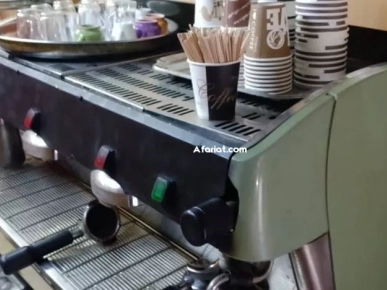 مكينة قهوة 3 قروب غاز وضوء نضيف برشا