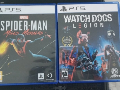 2 JEux PS5 Spiderman Watch dogs