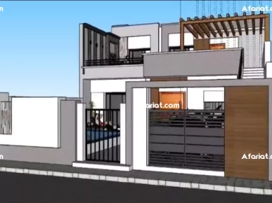 villa encours de construction près de la mer