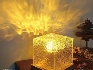 Lampe Cube Cristal Aurora