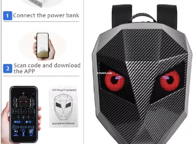 Sac à dos avec yeux LED avec Bluetooth