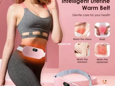 Ceinture de tampon de chaleur et de massage électrique rose
