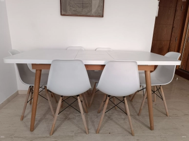 Salle à manger extensible moderne et élégante – 6 places