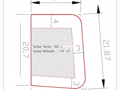 terrain sur 3 façades a Nabeul dar chaabane lido plage