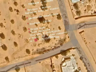 terrain à Tezdaine Djerba Midoun terrain à Tezdaine Djerba Midoun