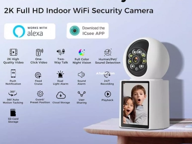 Caméra de visioconférence intelligente WiFi avec écran IPS