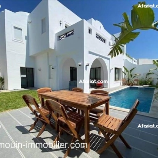Annonce d'Offre de location catégorie Maison à Hammamet région de Nabeul: Villa Tropicale AL2888 Yasmine Hammamet 
