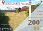 Annonce d'Offre catégorie Terrains à Kélibia région de Nabeul: terrain  2éme position à Dar Allouche Kelibia 