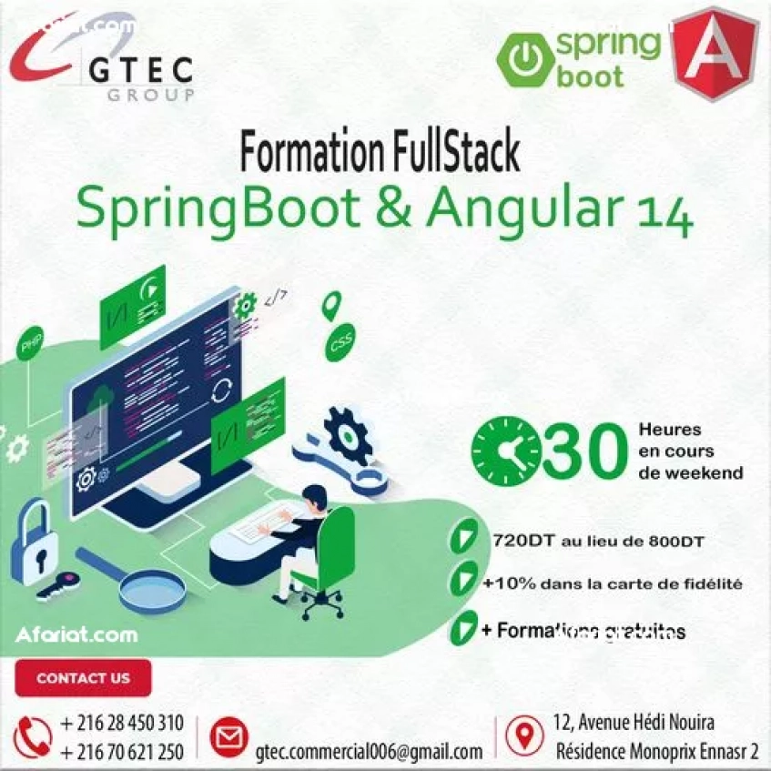 Formation en Full Stack Angular et Spring Boot