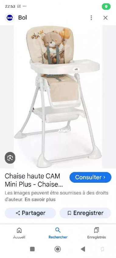 chaise haute bébé