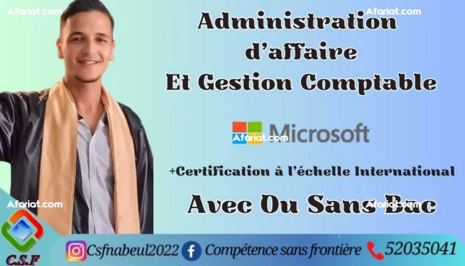 Technicien En Administration d’affaires et gestion comptable