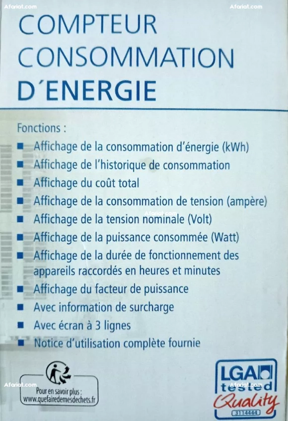 compteur consommation d'énergie