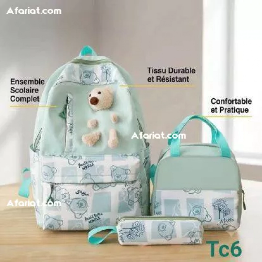 ensemble de 3 pièces se compose d'un sac à dos et d'un sac