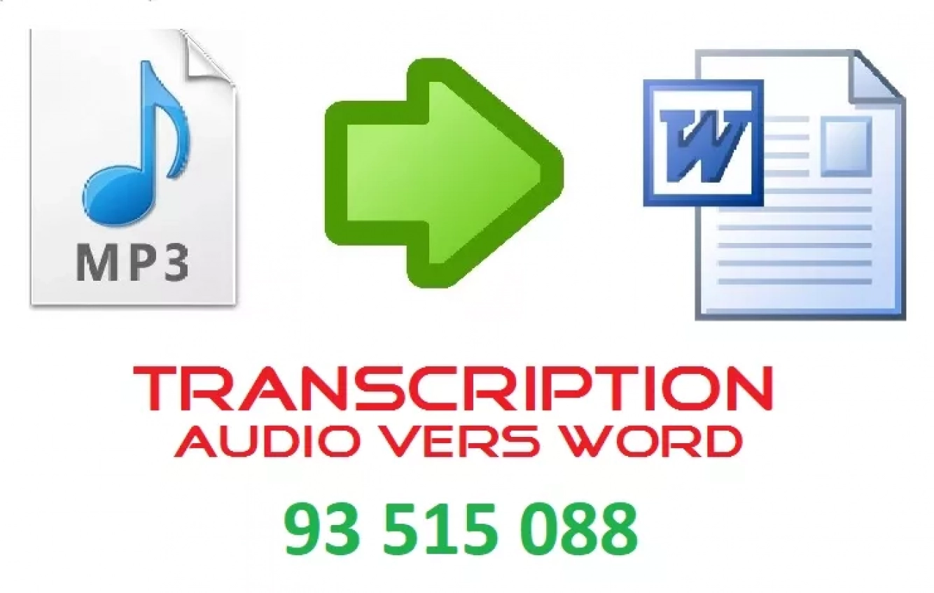 Transcription Audio/ Vidéo en Texte (Word)