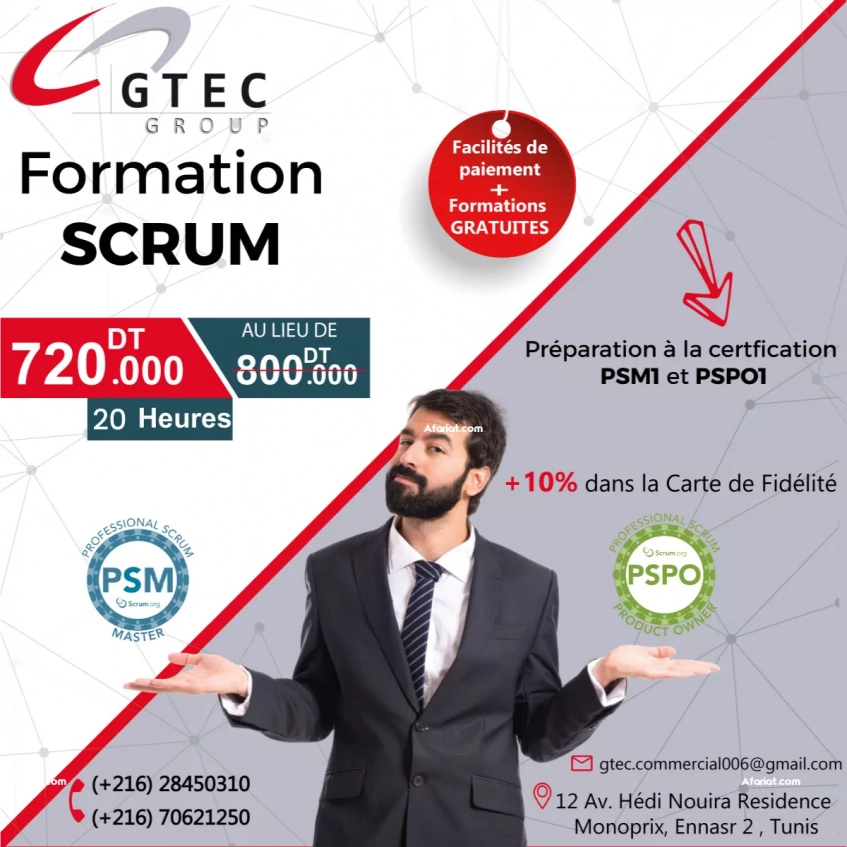 Formation Scrum (PSM1 et PSPO1)