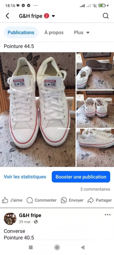 Converse blanc pointure 39