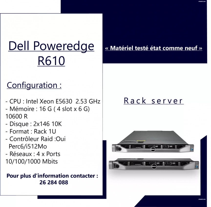 Liquidation 2 serveur Dell poweredge R610