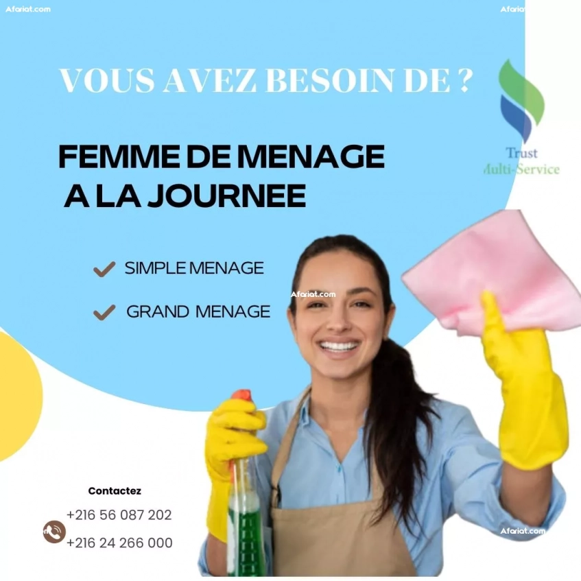 femme de ménage par jour
