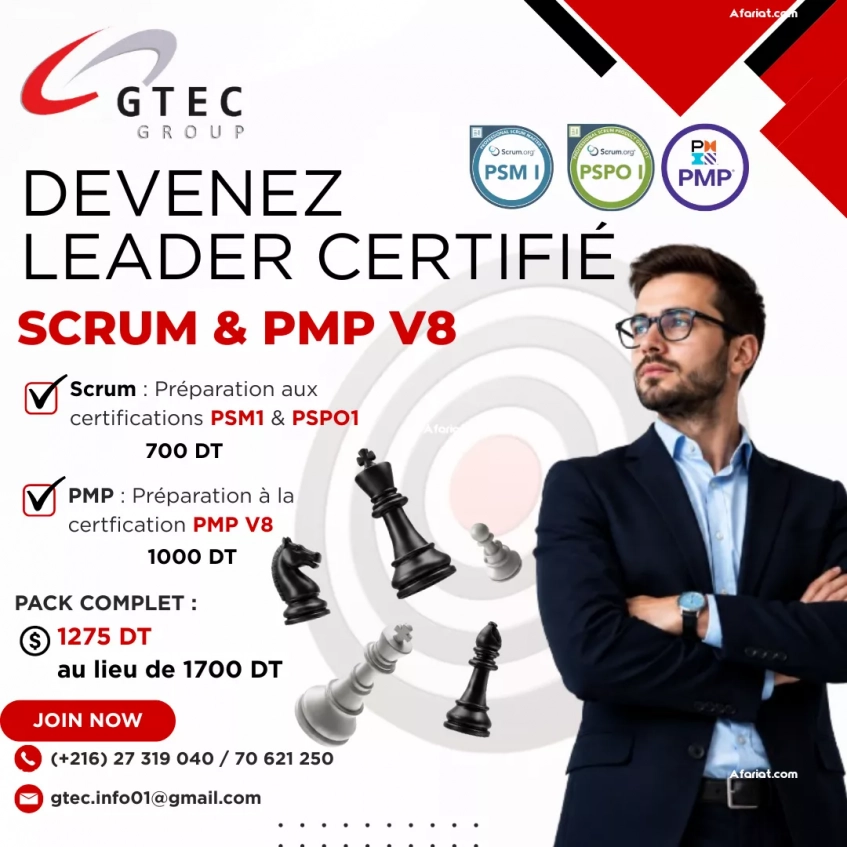 Pack Project Manager 3en1 PSM1 PSPO1 PMP