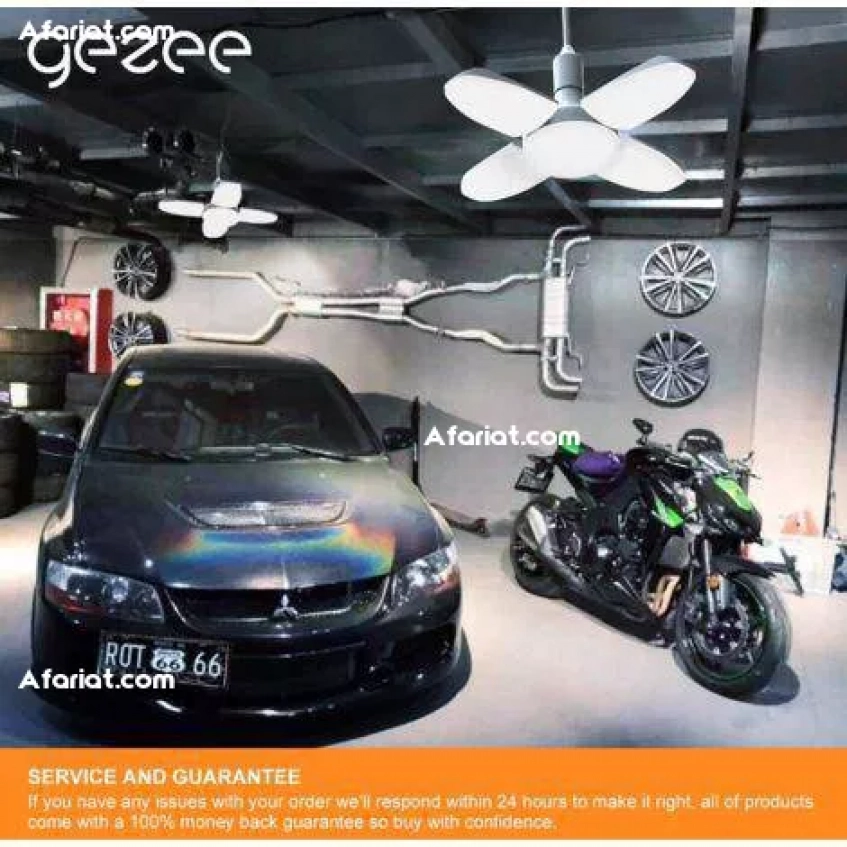 d'une lampe de garage à LED de 60W avec un culot
