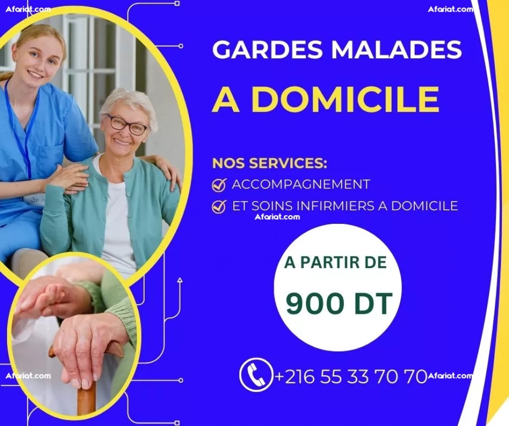 UNE SOCIÉTÉ PROPOSE DES GARDES MALADES A ARIANA