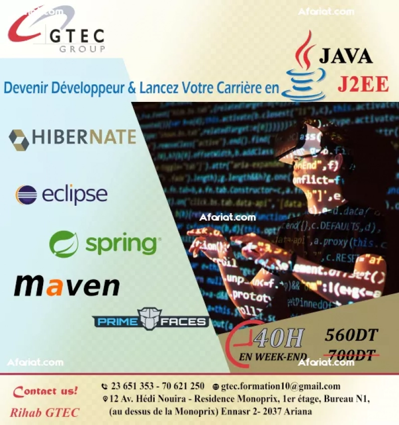 Réduction -20%  Formation Java JEE