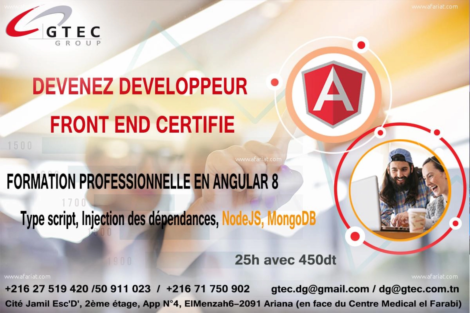 Formation Front-End Angular 8 chez GTEC GROUP