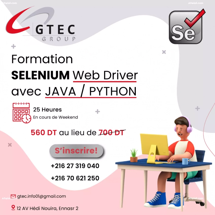 Formation Selenium WebDriver – Automatiser les tests JAVA / PYTHO