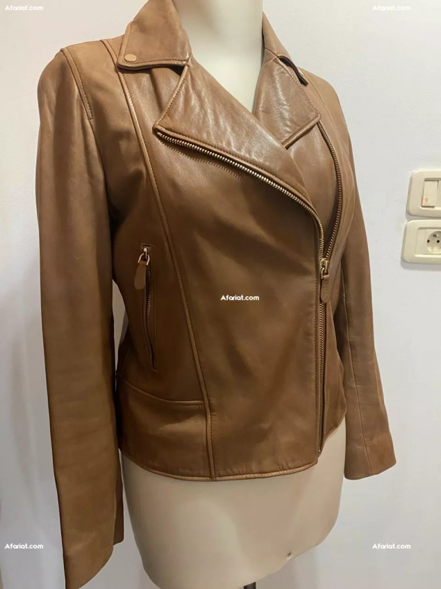 Veste en cuir Massimo Dutti
