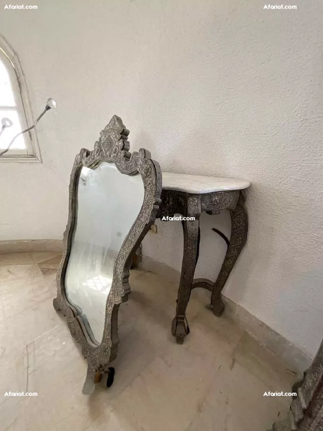 salon et console en argent