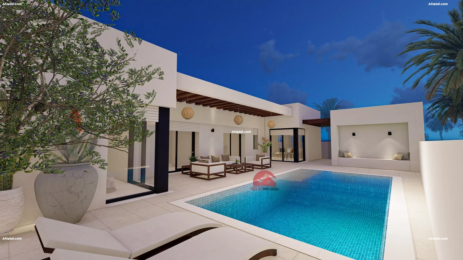 VILLA ET PISCINE PRIVÉE À HOUMT SOUK DJERBA