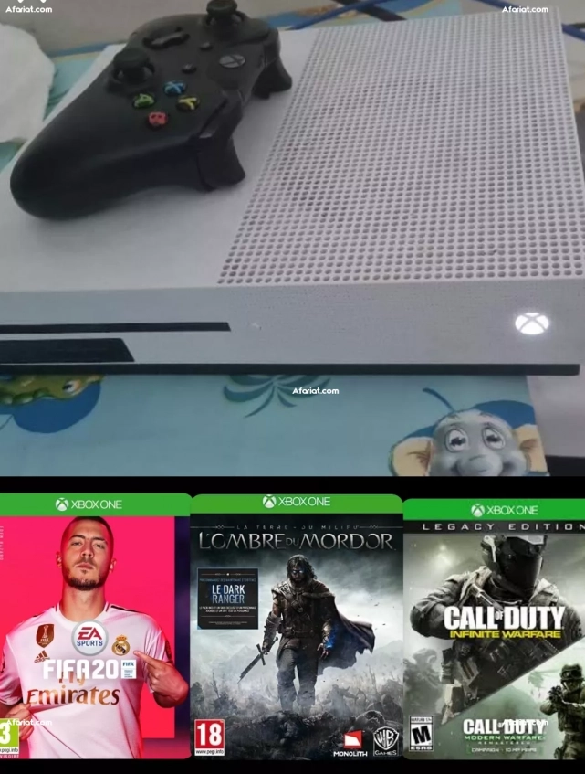 Xbox one S 1000gb avec 2 manettes,gamepass,3cds