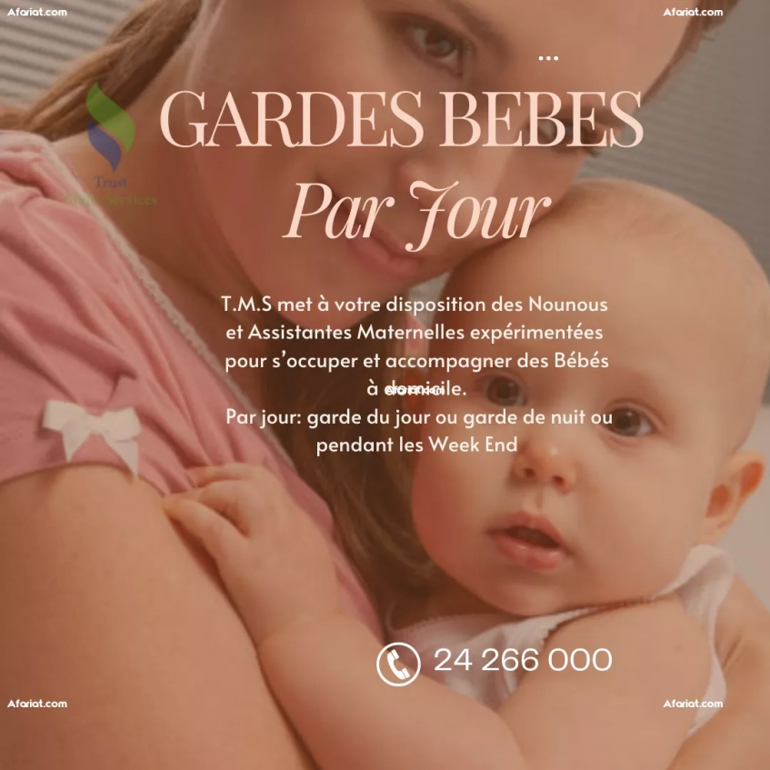 GARDE BEBE PENDANT LA JOURNEE A LA MARSA