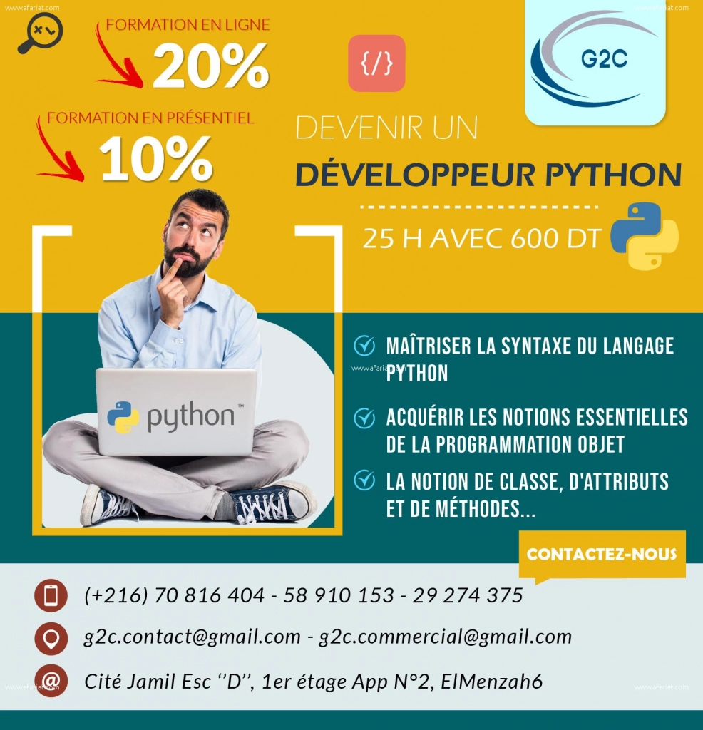 Réduction 10% : Formation Python