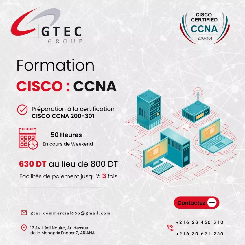 Plus de 20% remise : Formation Cisco CCNA