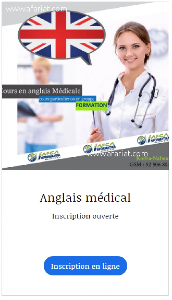 formation Anglais médical