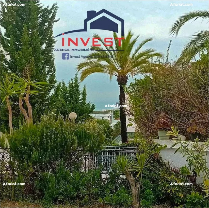 Duplex S+2 avec jardin & vue mer à Gammarth
