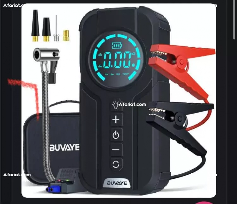 Compresseur d’air  multifonction  démarreur lampe power bank